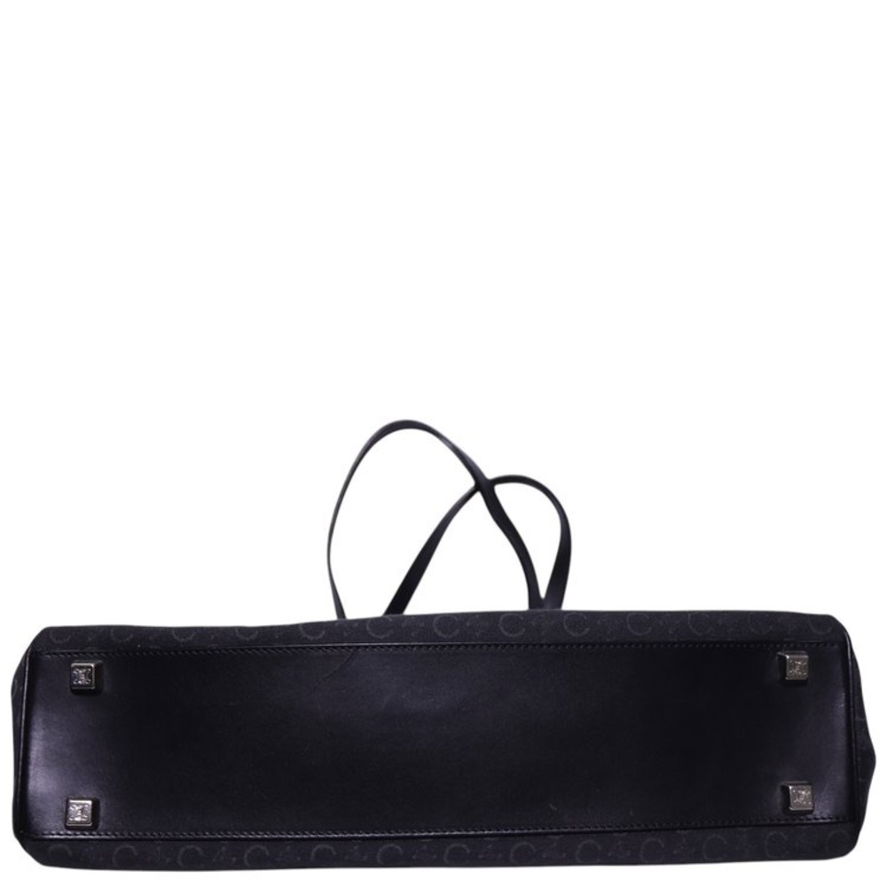 AUTHENTIC CELINE- Black Monogram Canvas Tote - Picture 3 of 11